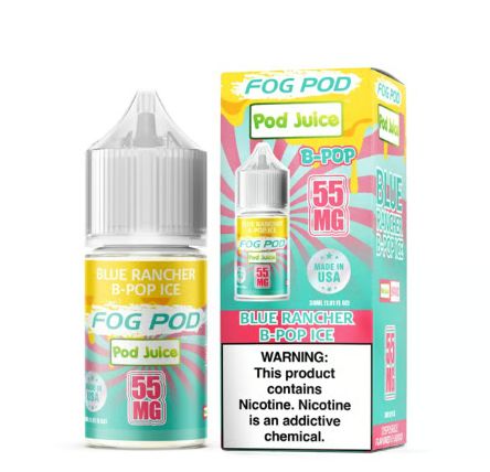 Blue Rancher B-Pop Ice Pod Juice x Fog Pod Salts 30mL 55mg with packaging