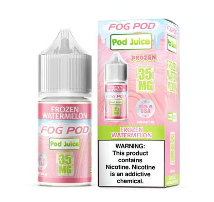 Frozen Watermelon Pod Juice x Fog Pod Salts 30mL 35mg with packaging