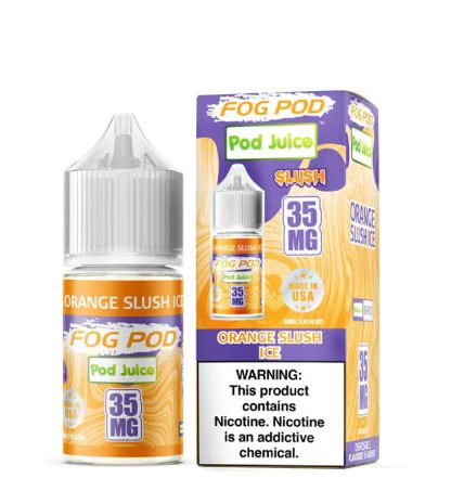 Orange Slush Ice Pod Juice x Fog Pod Salts 30mL 35mg with packaging
