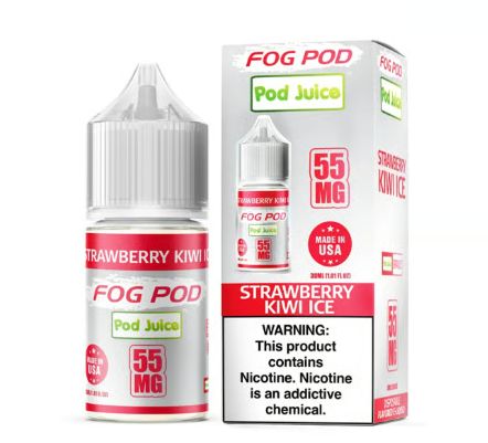 Strawberry Kiwi Ice Pod Juice x Fog Pod Salts 30mL 55mg with packaging