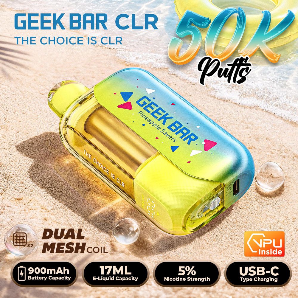 Geek Bar Clr 50K Disposable with specifications