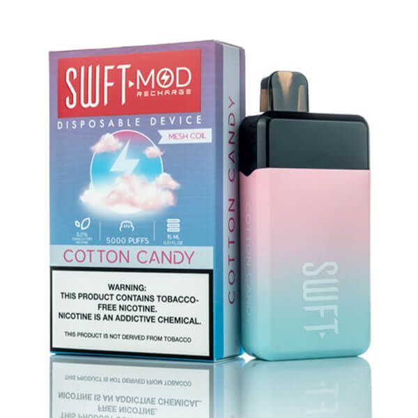 SWFT Mod 5K Puff Disposable Cotton Candy with packaging