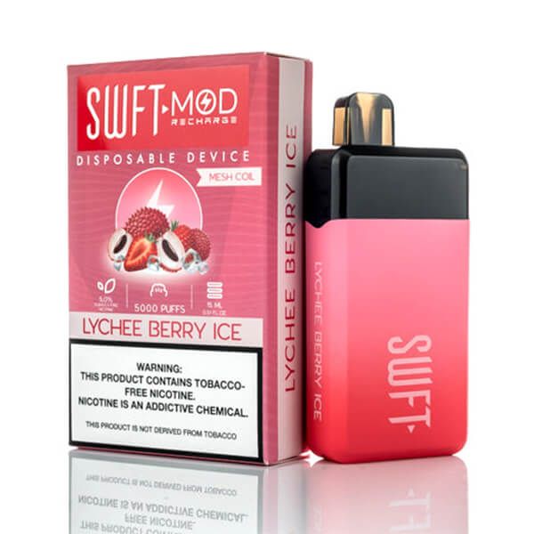 SWFT Mod 5K Puff Disposable Lychee Berry Ice with packaging