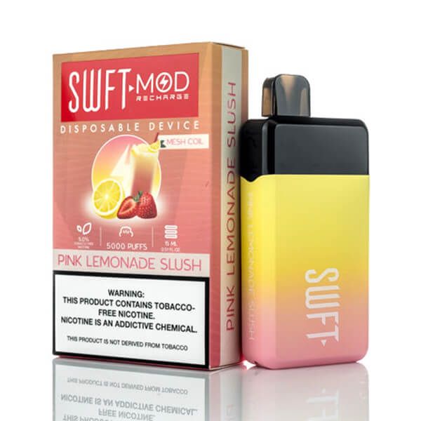 SWFT Mod 5K Puff Disposable Pink Lemonade Slush with packaging