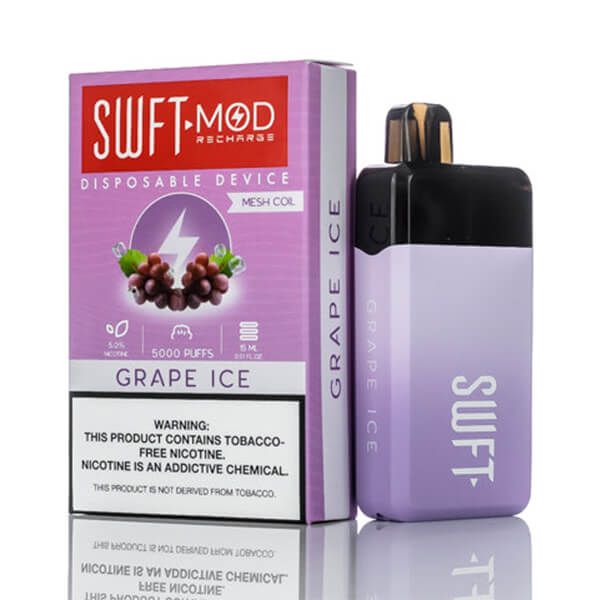 SWFT Mod 5K Puff Disposable Grape Ice with packaging