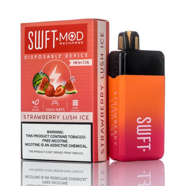 SWFT Mod 5K Puff Disposable Strawberry Lush Ice with packaging