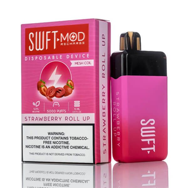 SWFT Mod 5K Puff Disposable Strawberry Roll Up with packaging