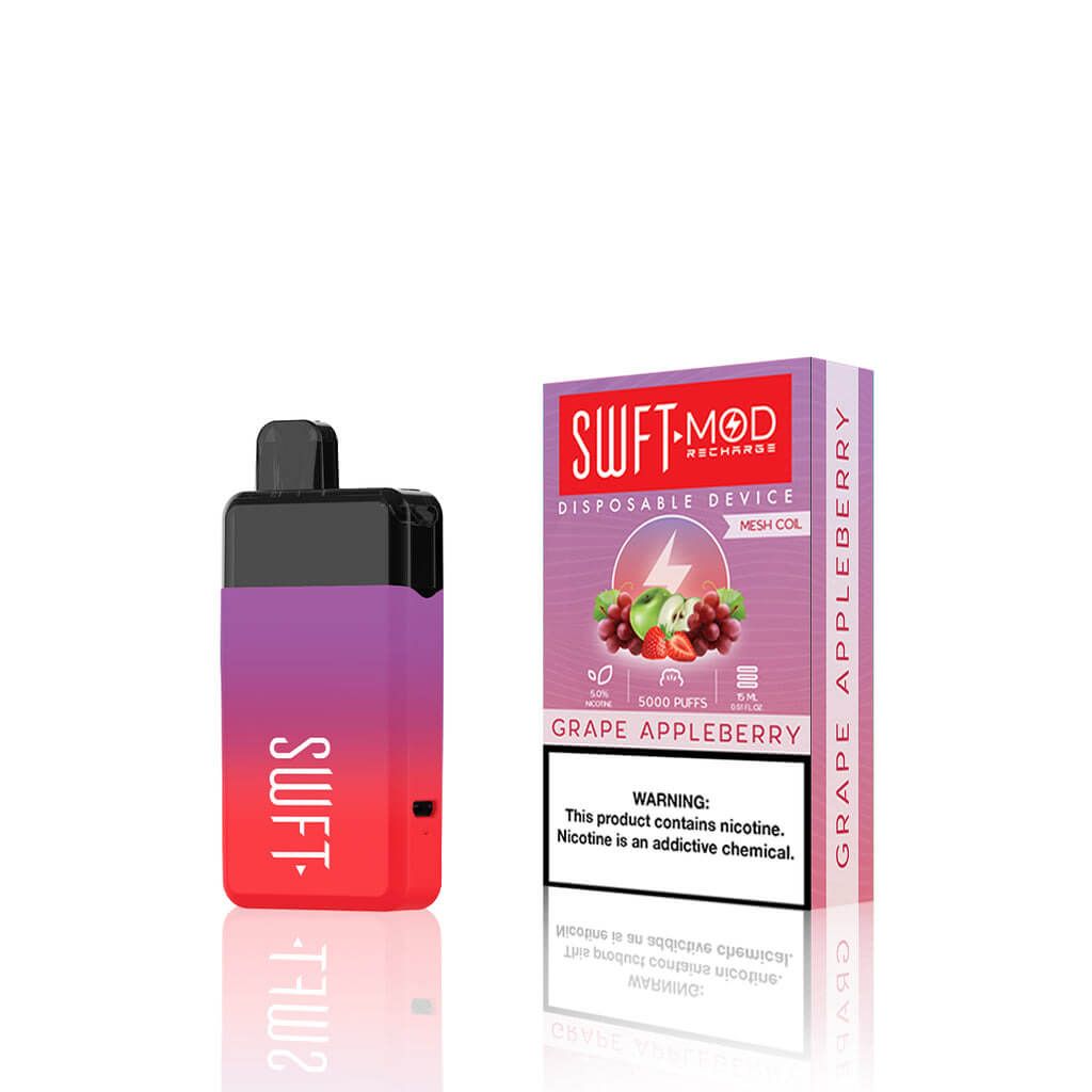 SWFT Mod 5K Puff Disposable Grape Appleberry with packaging
