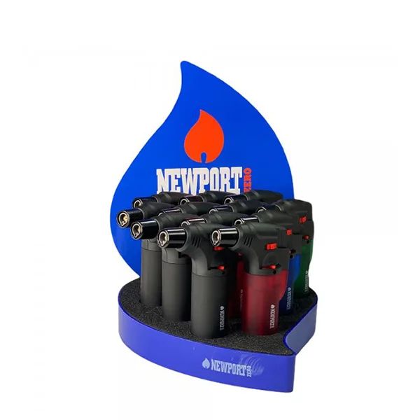 Newport ZERO (Lighter) ZEUS002 TORCH (12pc Display) Assorted Colors