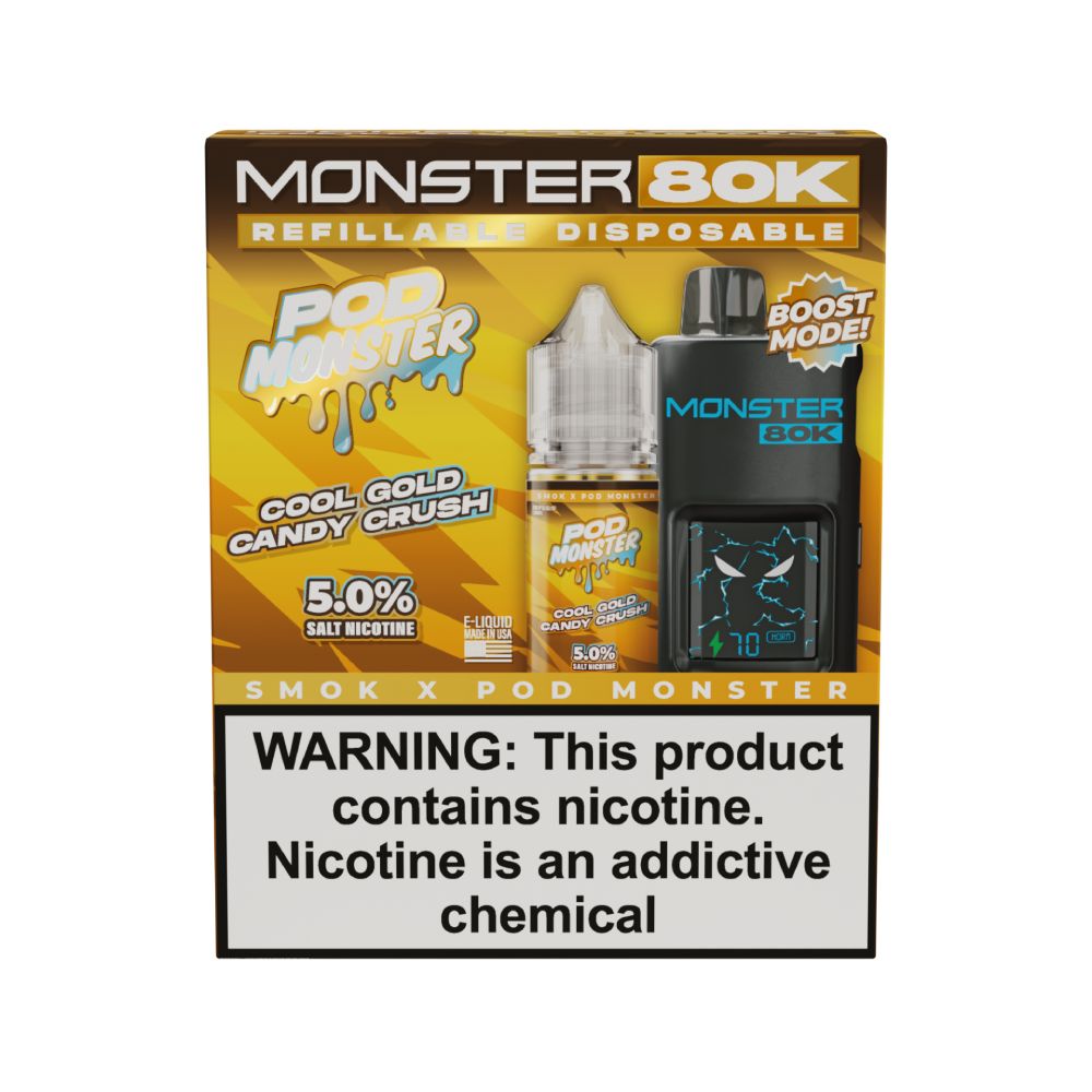pod monster vape juice SMOK Monster 80K Pod System + Pod Monster Salts 30mL Collab Bundle main image 0