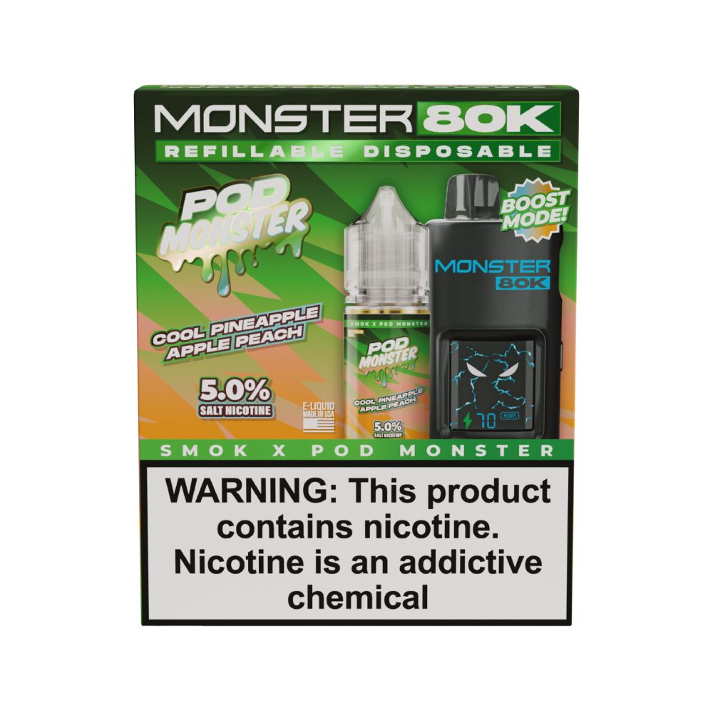 SMOK Monster 80K Pod System + Pod Monster Salts 30mL Collab Bundle