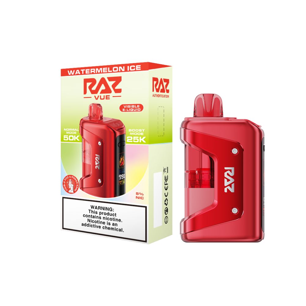 Raz Vue 50K Disposable + Power Dock Watermelon Ice with packaging
