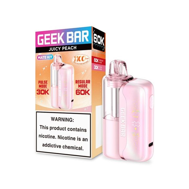 Geek Bar Mate 60K Disposable + Power Dock Juicy Peach with packaging