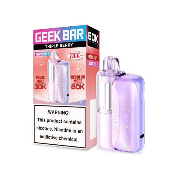Geek Bar Mate 60K Disposable + Power Dock Triple Berry with packaging