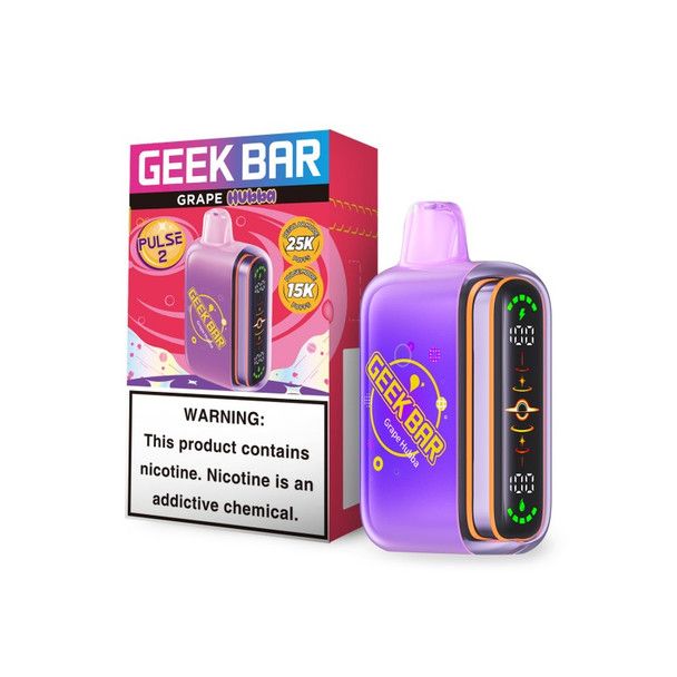 Geek Bar Pulse 2 25K Disposable Hubba Edt. Grape Hubba with packaging