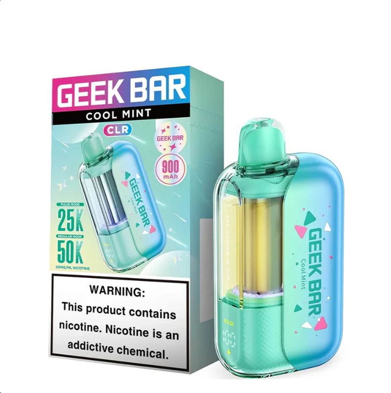 Geek Bar Clr 50K Disposable Cool Mint with packaging