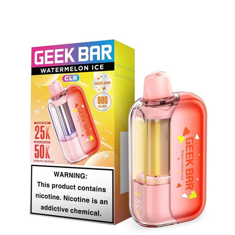 Geek Bar Clr 50K Disposable Watermelon Ice with packaging