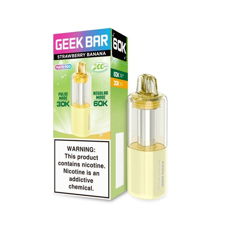Geek Bar Mate Pod 60K Disposable Strawberry Banana with packaging