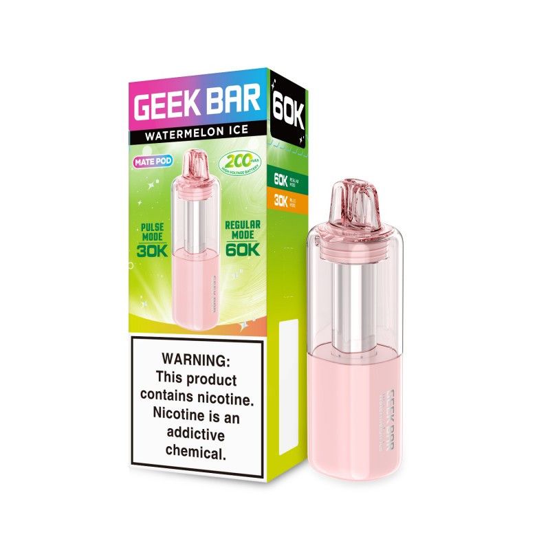 Geek Bar Mate Pod 60K Disposable Watermelon Ice with packaging