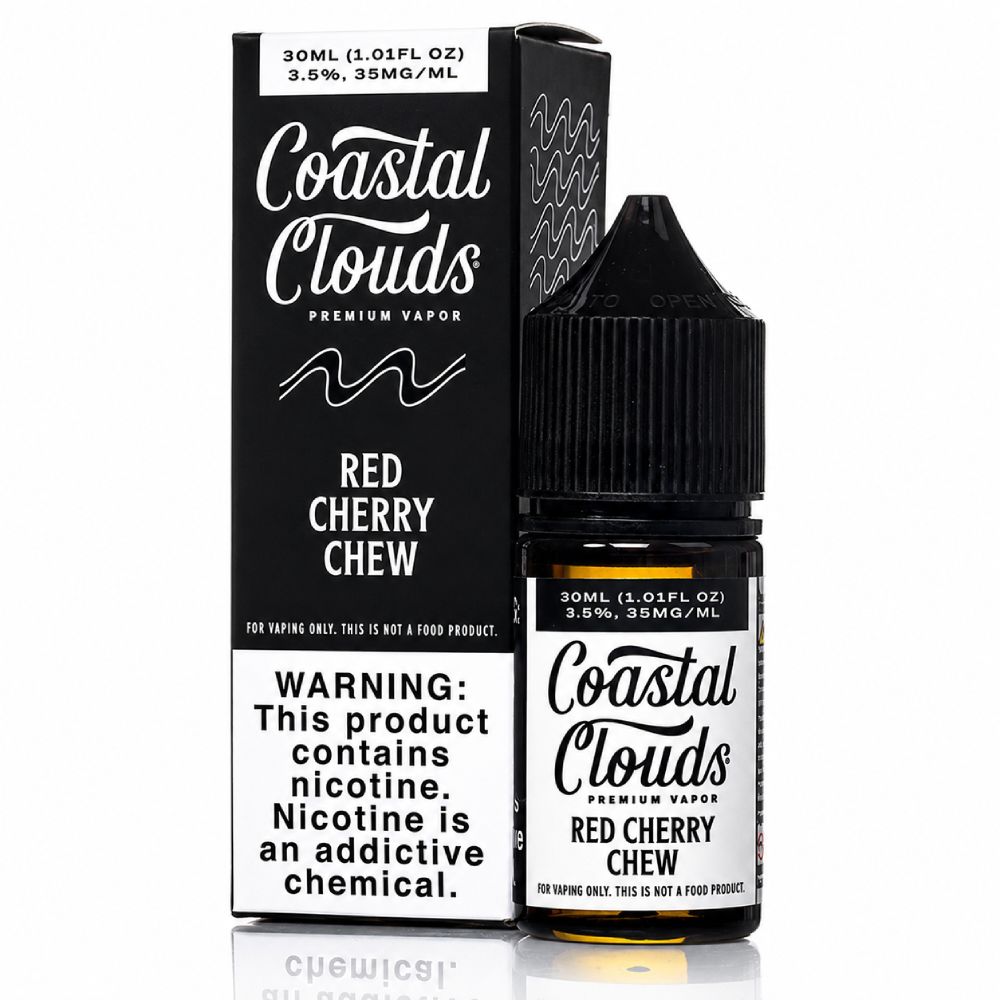 Coastal Clouds Red Cherry Chew Salts 30mL with packaging