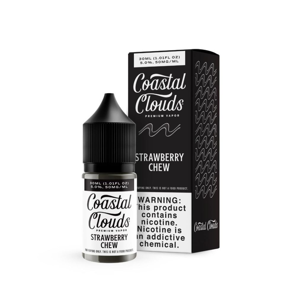 Coastal Clouds Strawberry Chew Salts 30mL with packaging