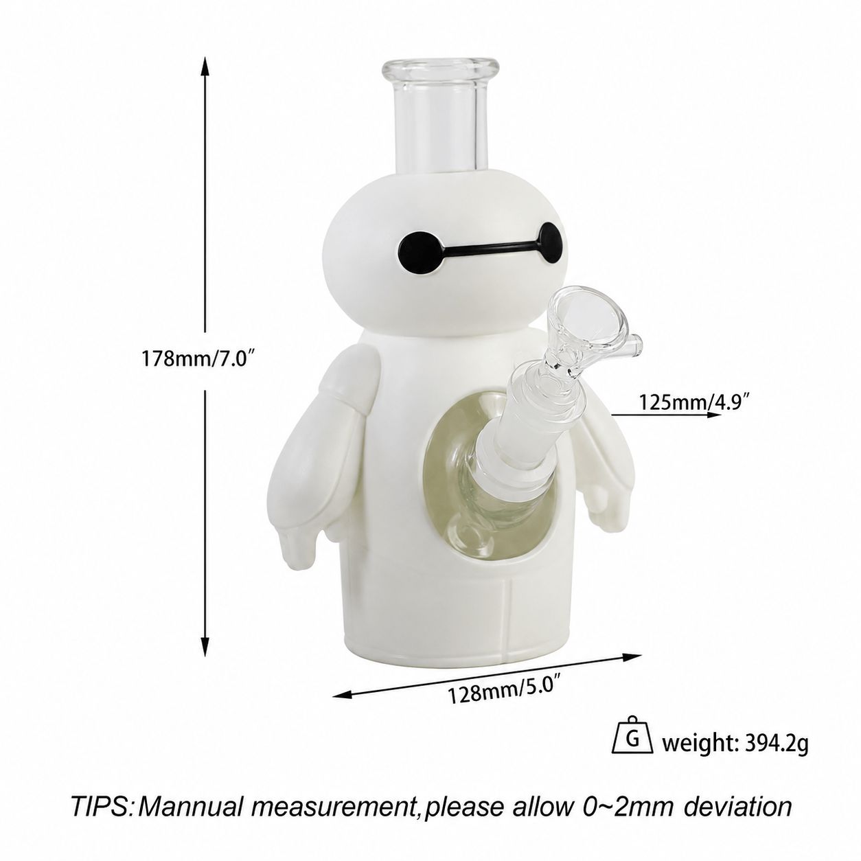 Non branded H664 7" Baymax Water Pipe