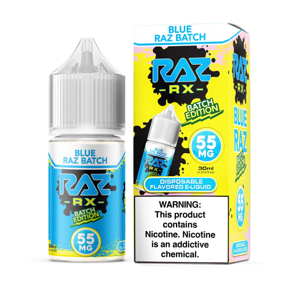 Blue Raz Batch Pod Juice x RAZ Salts 30ml Batch Edt. 55mg with packaging
