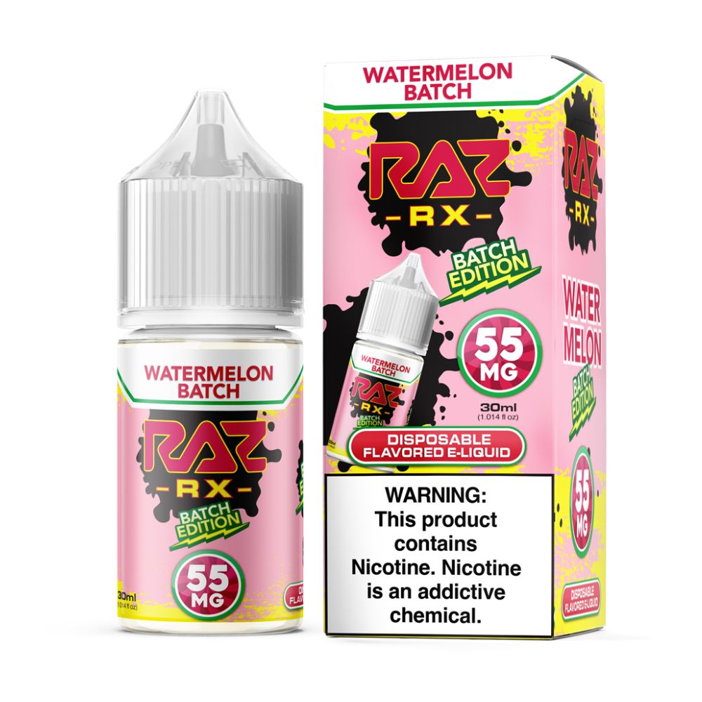 Watermelon Batch Pod Juice x RAZ Salts 30ml Batch Edt. 55mg with packaging
