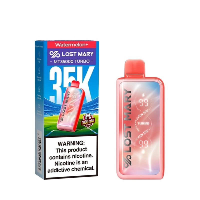 Lost Mary MT15000 Turbo Disposable World Cup - Watermelon+ with packaging
