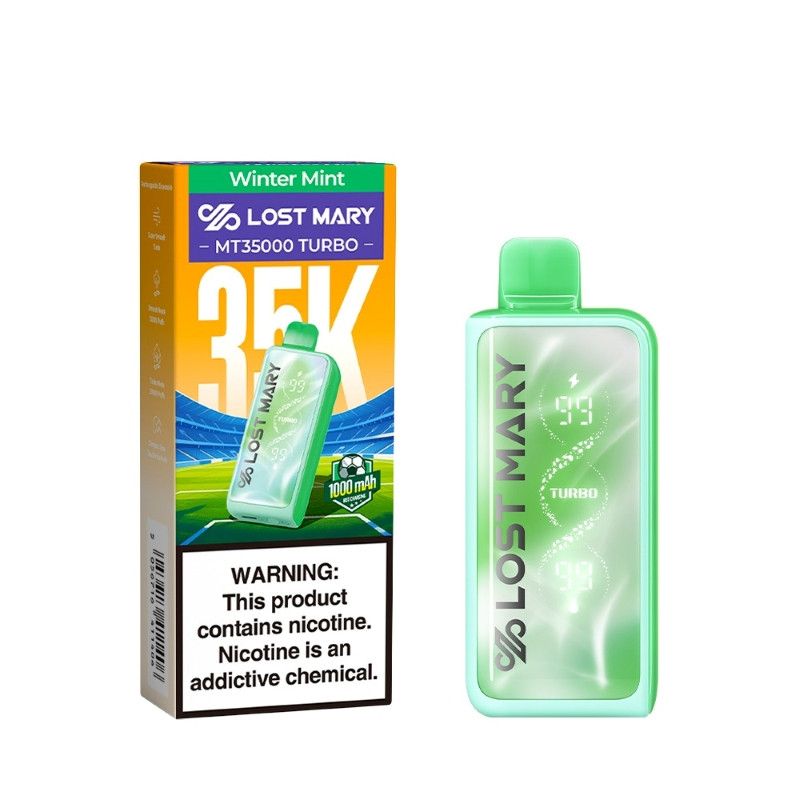 Lost Mary MT15000 Turbo Disposable World Cup - Winter Mint+ with packaging