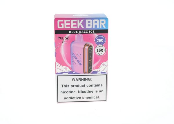 Geek Bar Pulse 2 25K Hubba Edt. Disposable Blue Razz Ice packaging