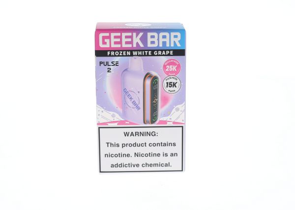 Geek Bar Pulse 2 25K Hubba Edt. Disposable Frozen White Grape packaging