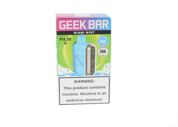 Geek Bar Pulse 2 25K Hubba Edt. Disposable Miami Mint packaging