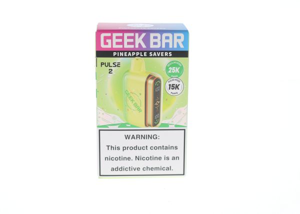 Geek Bar Pulse 2 25K Hubba Edt. Disposable Pineapple Savers packaging