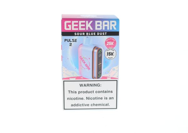 Geek Bar Pulse 2 25K Hubba Edt. Disposable Sour Blue Dust packaging