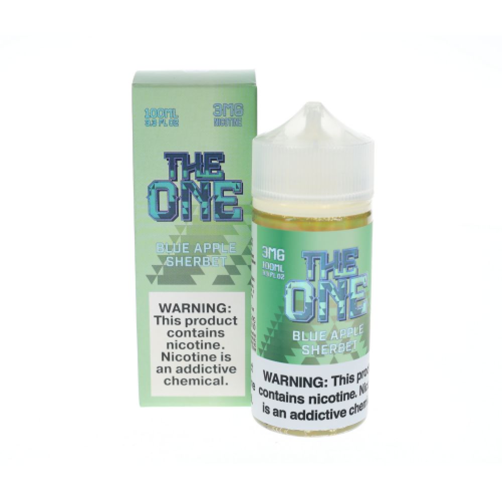 Blue Apple Sherbert The One 100mL 3mg with packaging