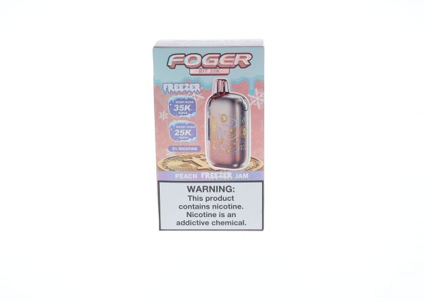 Foger Bit 35K Disposable Jam Series Peach Freezer Jam with packaging