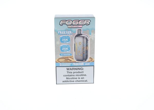 Foger Bit 35K Disposable Jam Series Blackberry Blueberry Freezer Jam with packaging