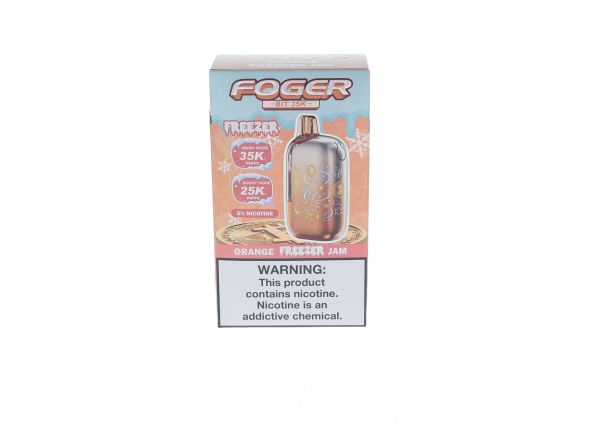 Foger Bit 35K Disposable Jam Series Orange Freezer Jam with packaging