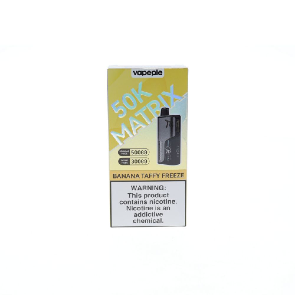 Vapepie Matrix 50K Disposable Banana Taffy Freeze