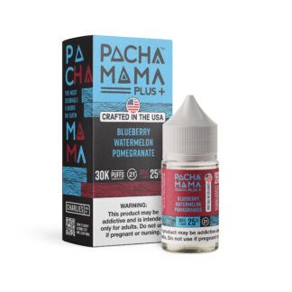 Blueberry Watermelon Pomegranate Pachamama+ Nixodine Salts 30mL 25mg with packaging