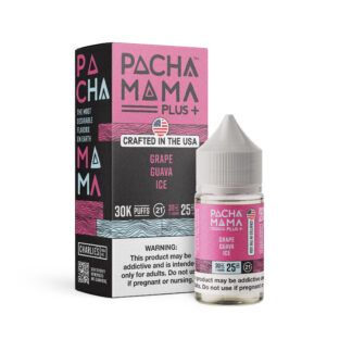 Grape Guava Ice Pachamama+ Nixodine Salts 30mL 25mg packaging