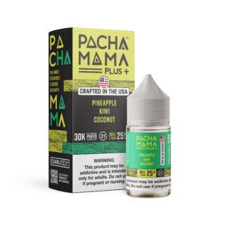 Pineapple Kiwi Coconut Pachamama+ Nixodine Salts 30mL 25mg with packaging