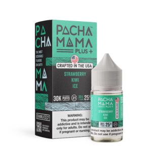 Strawberry Kiwi Ice Pachamama+ Nixodine Salts 30mL 25mg with packaging