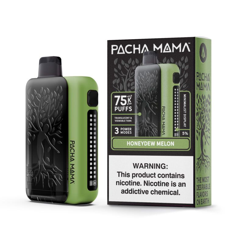 Pachamama 75K Puff Disposable Honeydew Melon with packaging