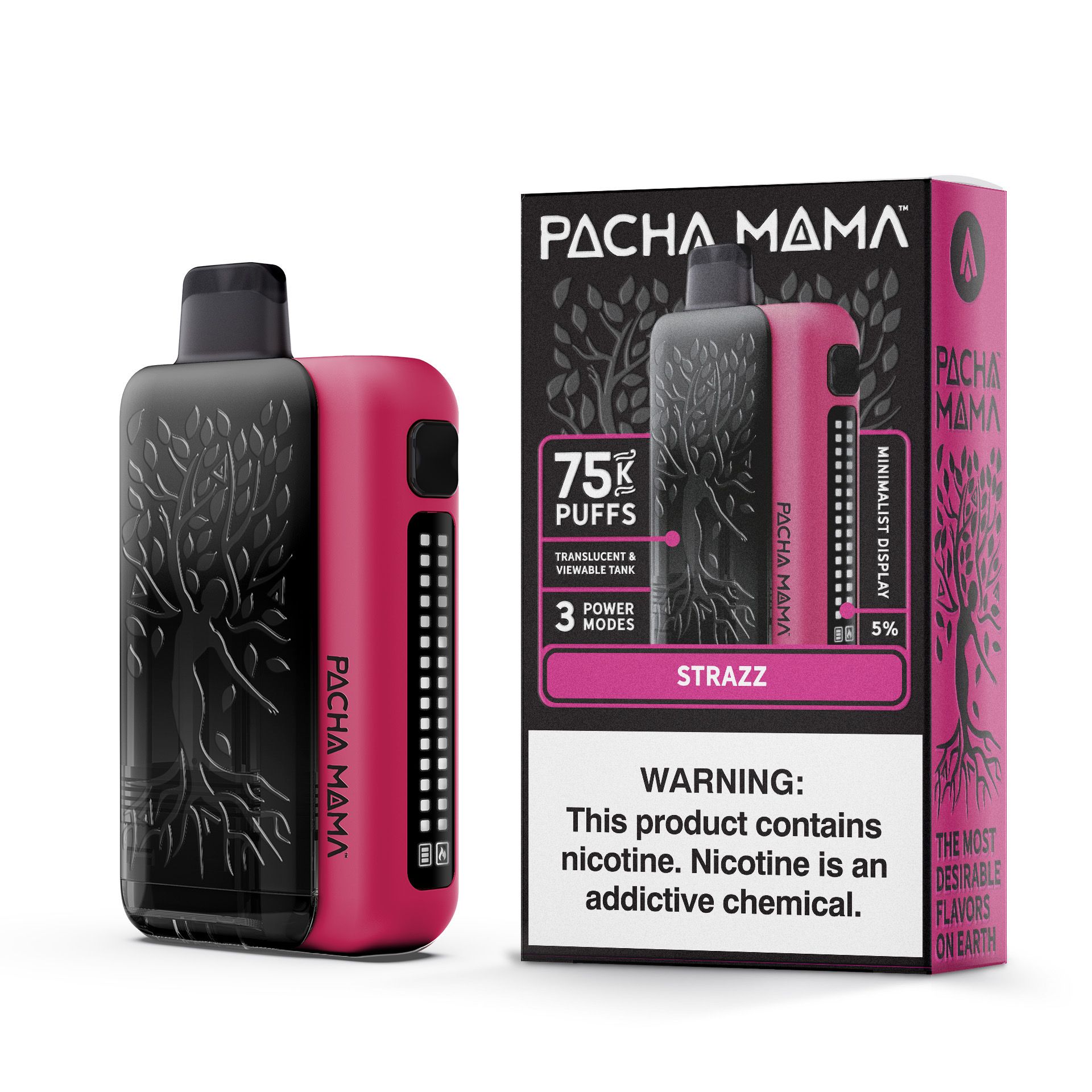 Pachamama 75K Puff Disposable Strazz with packaging