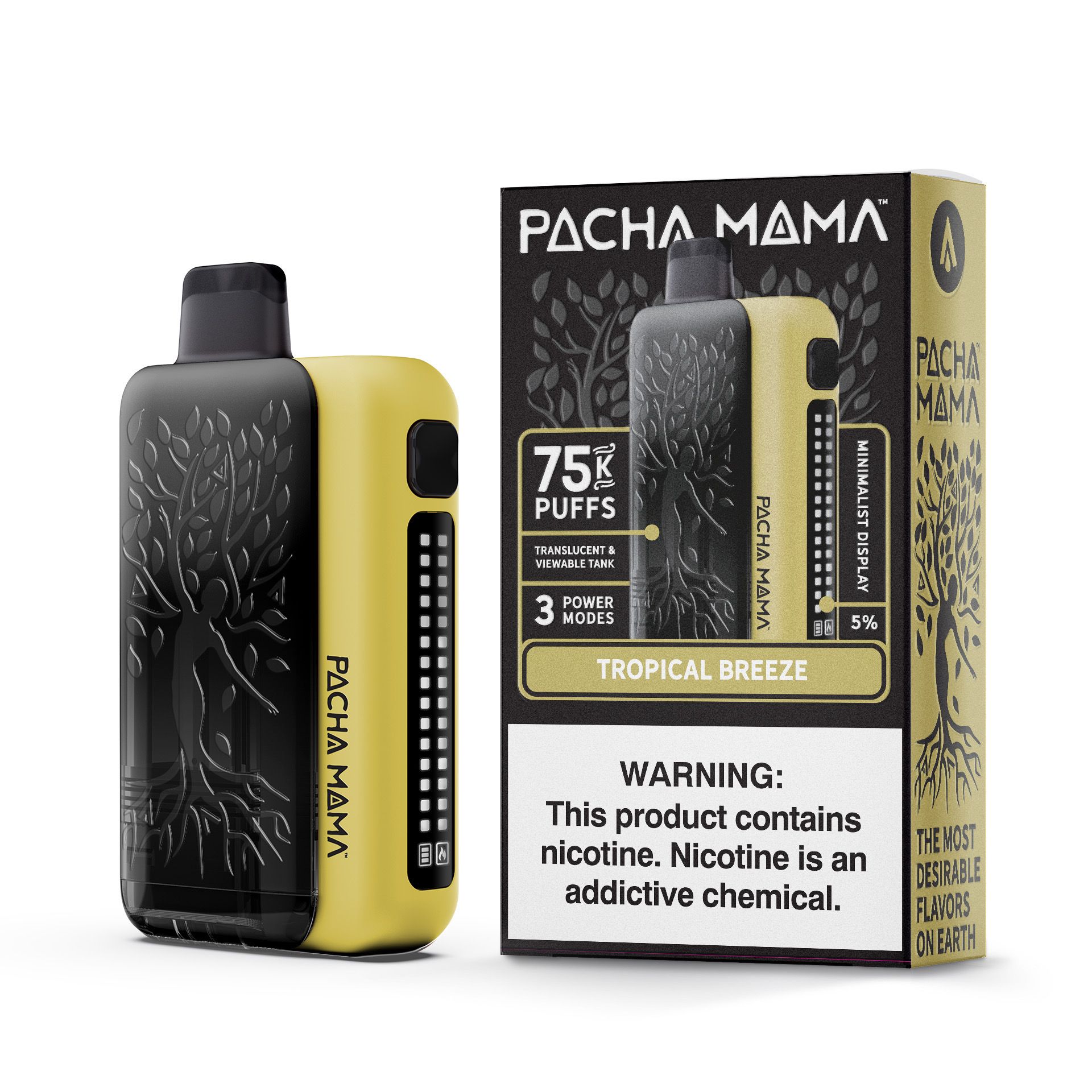 Pachamama 75K Puff Disposable Tropical Breeze with packaging