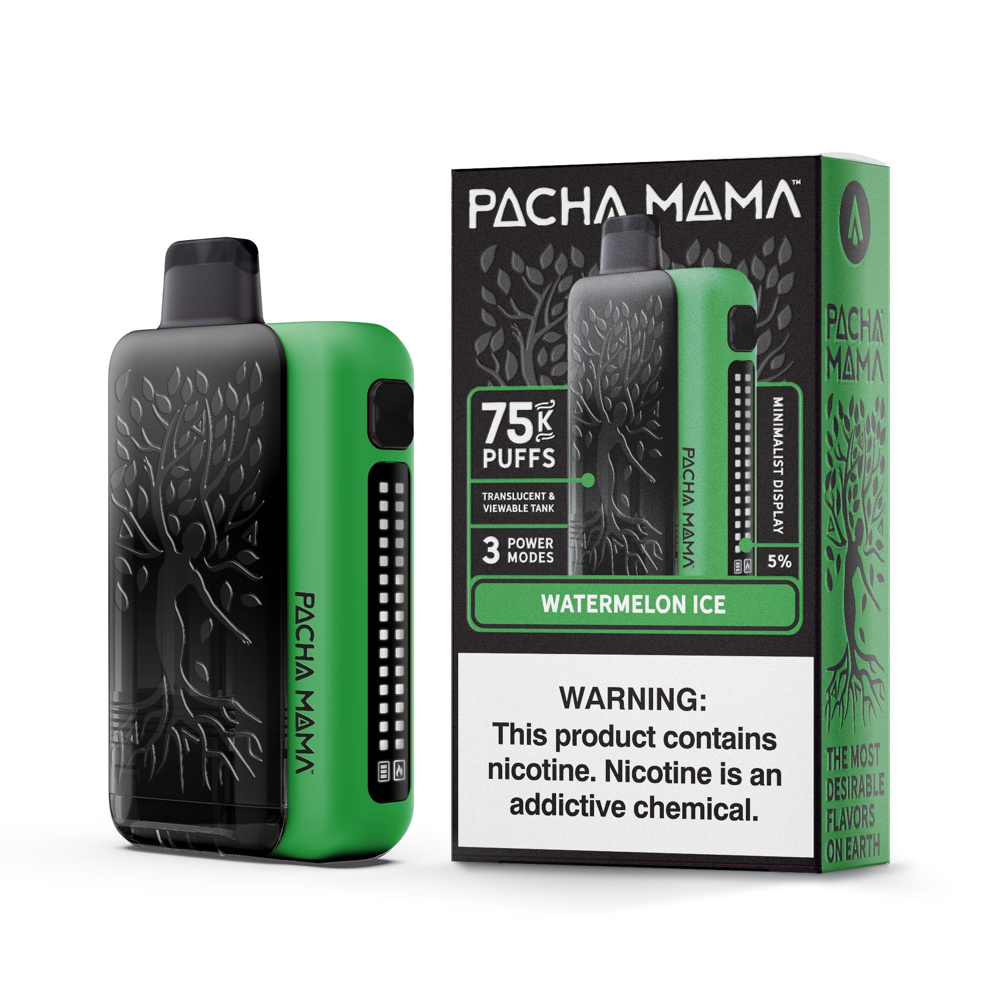 Pachamama 75K Puff Disposable Watermelon Ice with packaging