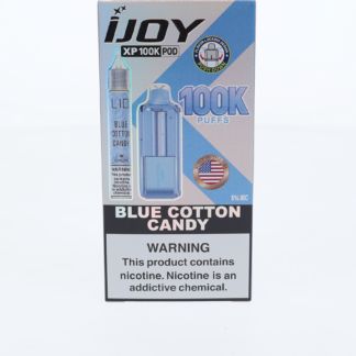 iJoy XP100K 100K Disposable Pod + 15mL Liq Salts Blue Cotton Candy packaging
