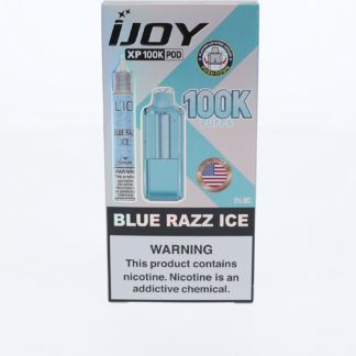 iJoy XP100K 100K Disposable Pod + 15mL Liq Salts Blue Razz Ice packaging
